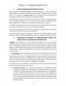EL SIGNO LINGÜÍSTICO