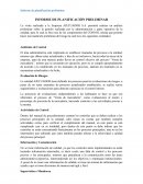Informe de planificación preliminar