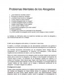 Problemas Mentales de los Abogados