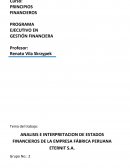 ANALISIS E INTERPRETACION DE ESTADOS FINANCIEROS DE LA EMPRESA FÁBRICA PERUANA ETERNIT S.A