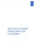 Articulo poder tributario en Colombia