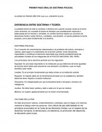 PRIMER PASO ORAL DE DOCTRINA POLICIAL. Página 1