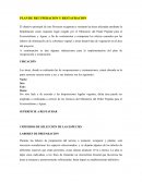 PLAN DE RECUPERACION Y RESTAURACION