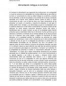 Alimentación Antigua vs la Actual