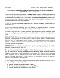 ENVEJECIMIENTO DEMOGRÁFICO EN MÉXICO: ANÁLISIS COMPARATIVO ENTRE LAS ENTIDADES FEDERATIVAS. De Karla Denisse González.. Página 1