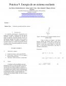 Práctica 9. Energía de un sistema oscilante