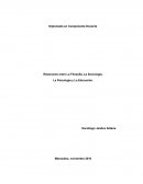 Diferencias entre Sociologia, Psicologia, Filosofia y Educacion