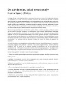 De pandemias, salud emocional y humanismo clínico