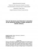 Guía de laboratorio para Determinar la densidad de las sustancias líquidas y sólidas mediante el método indirecto