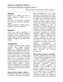 Química Orgánica Básica. Laboratorio de Química Orgánica Básica
