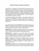 Condiciones físicas y ergonomía ocupacional