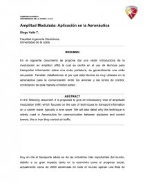 Amplitud Modulada: Aplicación en la Aeronáutica. Página 1