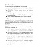 Lectura: Proceso de Almacenaje