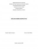 ANÁLISIS SOBRE GEOPOLÍTICA