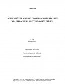PLANIFICACIÓN DE ACCESO Y COORDINACIÓN DE RECURSOS PARA OPERACIONES DE INVESTIGACIÓN CLÍNICA