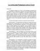 La continuidad pedagógica ante el Covid