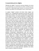 Características de la religión
