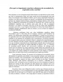 ¿Por qué es importante enseñar a alumnos de secundaria la expresión oral y escrita?