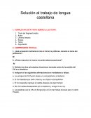 Solución al trabajo de lengua castellana