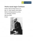 Hecho social según Durkheim