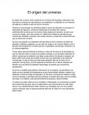 El origen del universo
