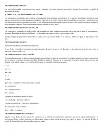 PRONOMBRES EN INGLÉS. Página 1