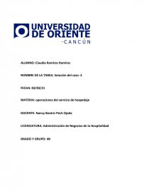 Administración de Negocios de la Hospitalidad. Página 1