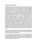 Emprender o depender