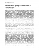 Ensayo de la guía para mediación o conciliación