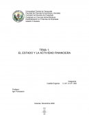 EL ESTADO Y LA ACTIVIDAD FINANCIERA
