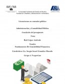 Administración y Contabilidad Pública . Conclusión del presupuesto