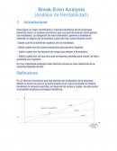 Break-Even Analysis (Análisis de Rentabilidad)