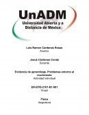 Evidencia de aprendizaje. Problemas entorno al movimiento Actividad individual