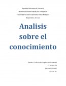 Analisis sobre el conocimiento