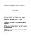 OBLIGACIONES FINANCIERAS – BANCOS NACIONALES