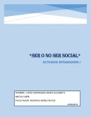 Ser o no ser social