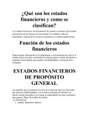 ¿Qué son los estados financieros y como se clasifican?