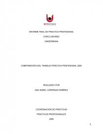 COMPONENTES DEL TRABAJO PRÁCTICA PROFESIONAL 2020. Página 1