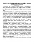 ELEMENTOS BASICOS PARA LA ELABORACION DE UN PROGRAMA DE CONTROL O ERRADICACIÓN DE ENFERMEDADES