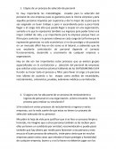 Etapas de un proceso de selección de personal