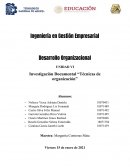 Investigación Documental “Técnicas de organización”