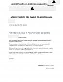 ADMINISTRACION DEL CAMBIO ORGANIZACIONAL