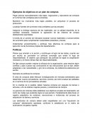 Ejemplos de objetivos en un plan de compras