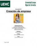 Direccion estrategica. Actividad N°1 Creación de empresa