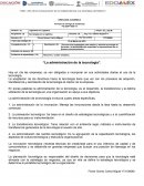 La administración de la tecnología