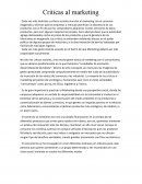 Criticas al marketing
