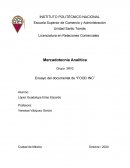 Ensayo del documental de “FOOD INC”