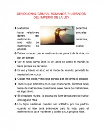 DEVOCIONAL GRUPAL ROMANOS 7: LIBRADOS DEL IMPERIO DE LA LEY. Página 1