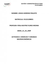 Actividad Modelos y variables macroeconómicas. Página 1