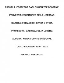PROYECTO: ESCRITORES DE LA LIBERTAD.. Página 1